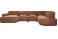 Woonsquare Barcelona hoekbank cognac Clearance