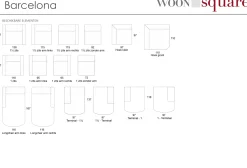 Woonsquare Barcelona hoekbank cognac Clearance