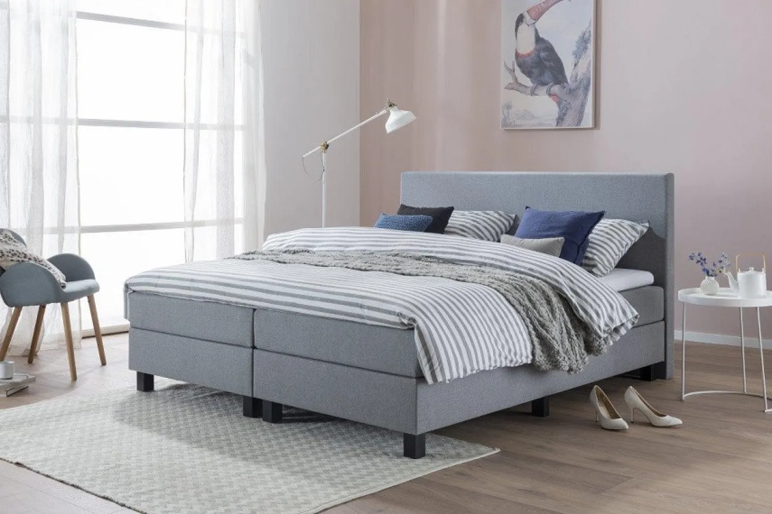 Woonsquare Corso boxspring lichtgrijs Best
