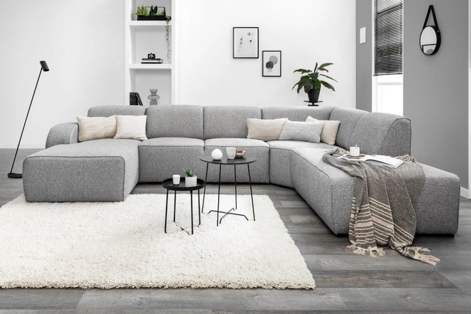 Woonsquare Firenze hoekbank groot grijs Best