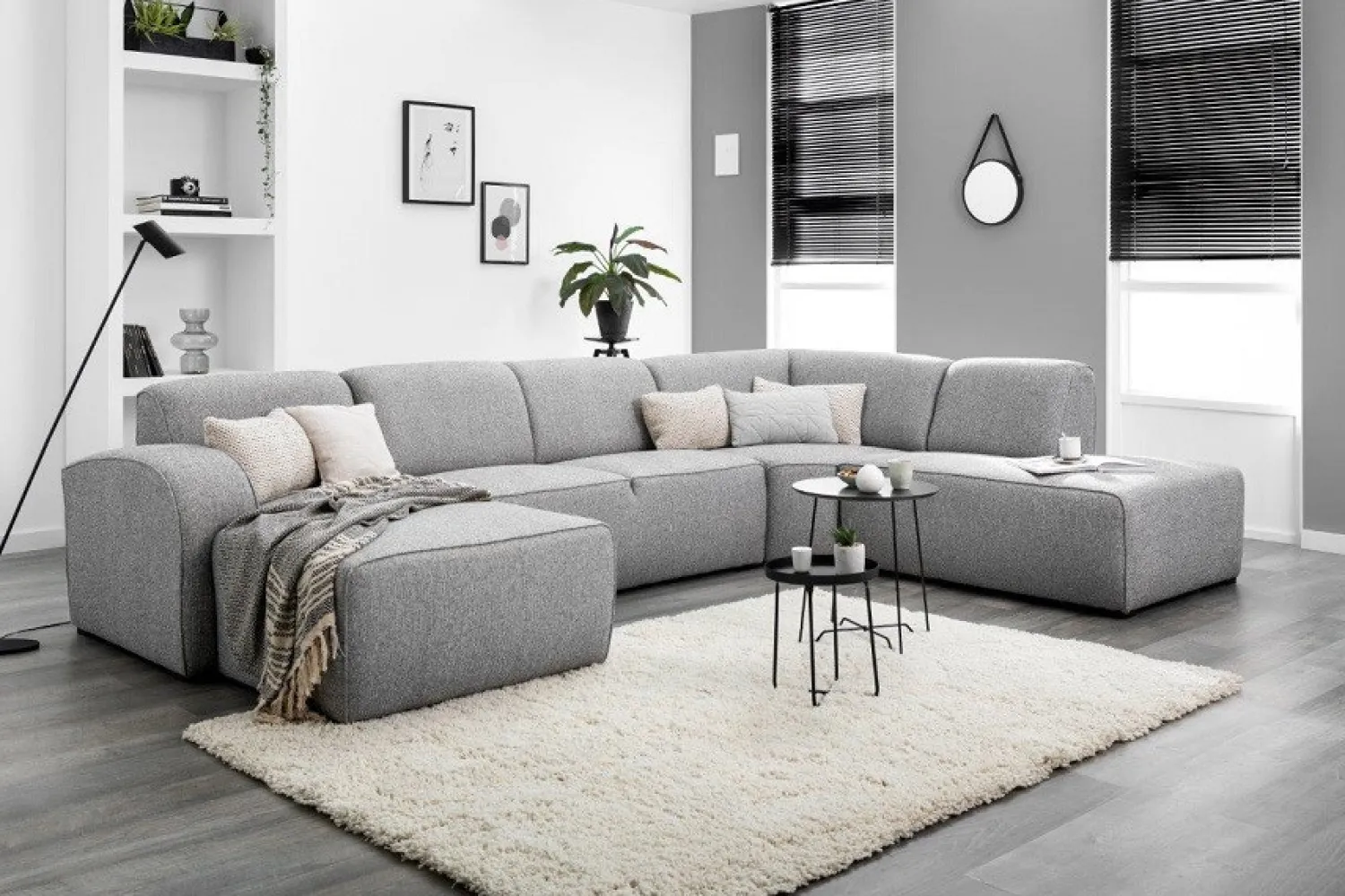 Woonsquare Firenze hoekbank groot grijs Best