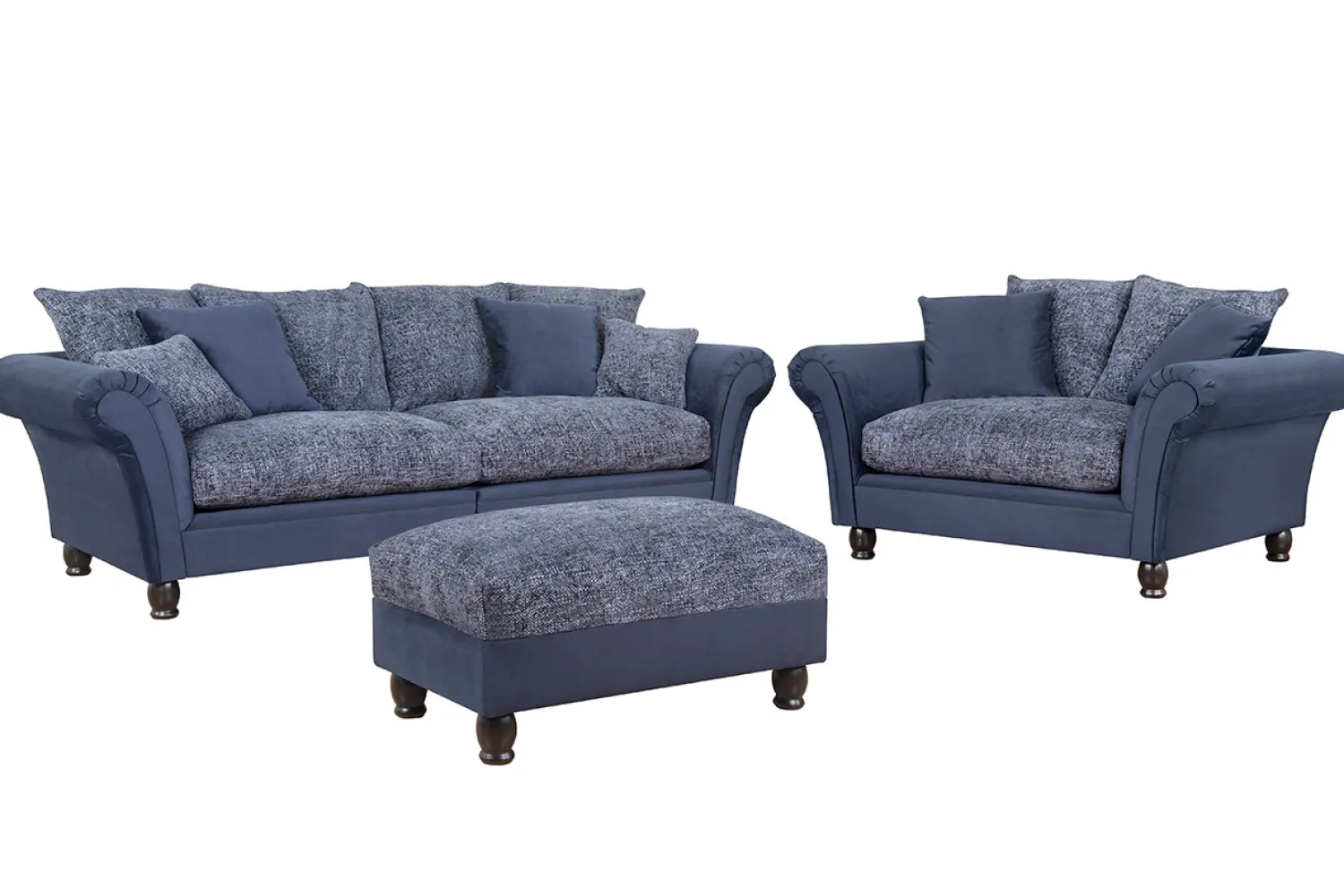 Woonsquare Kasteelbank 3-zits blauw