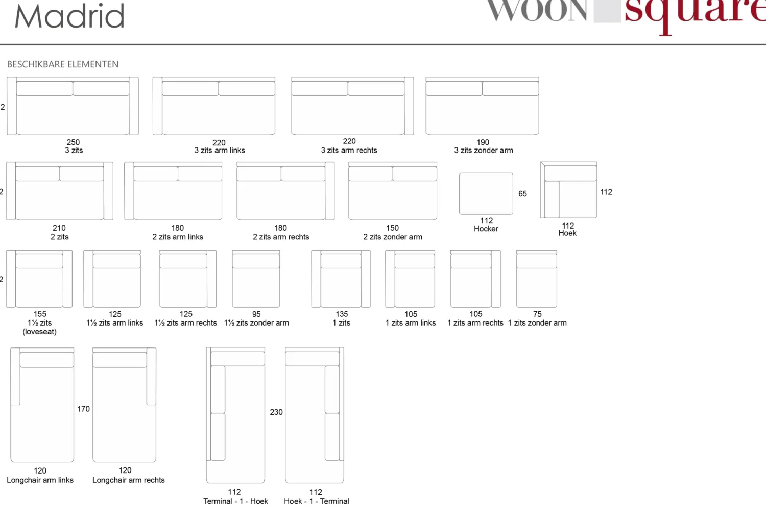 Woonsquare Madrid hoekbank Online