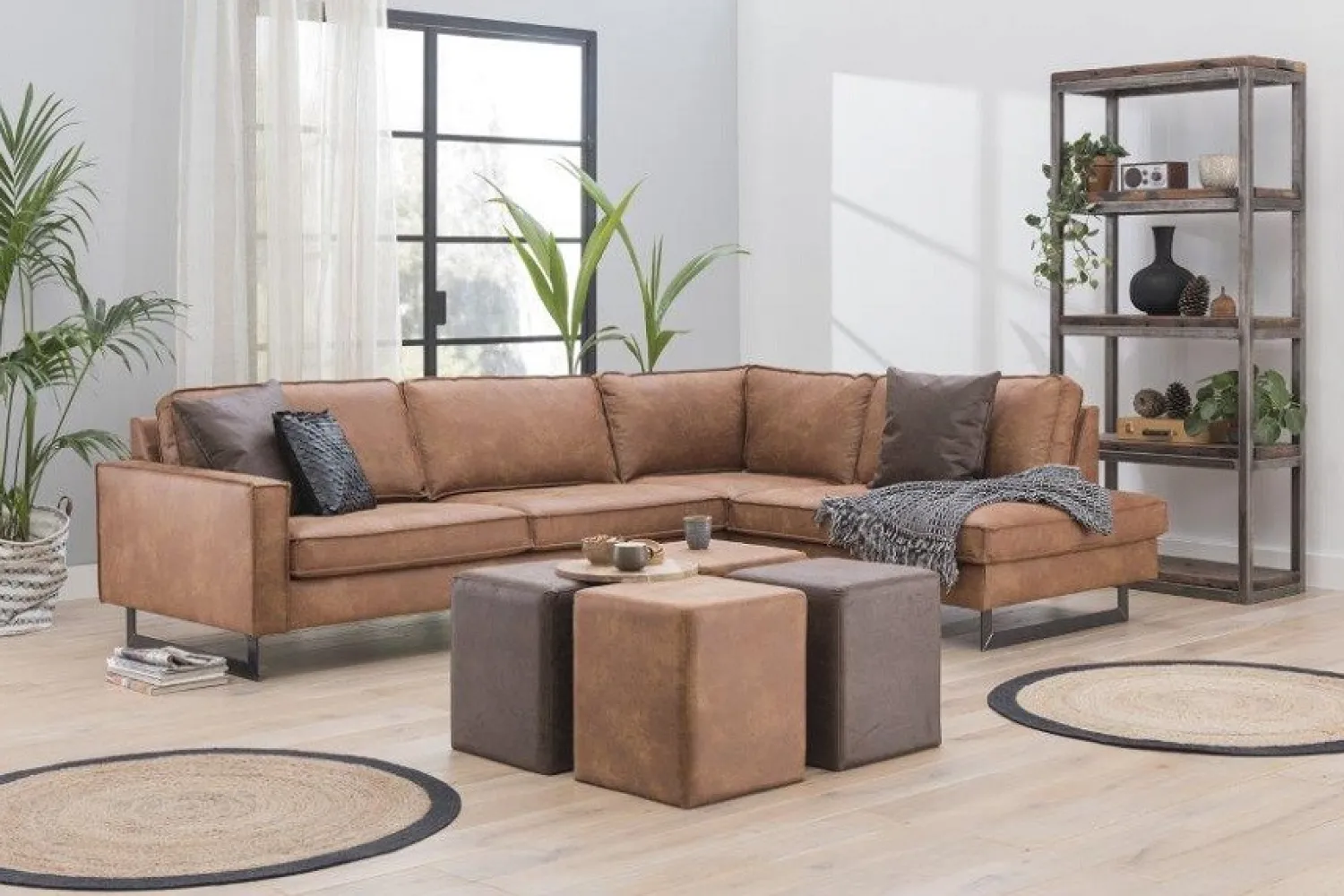 Woonsquare Mexico hoekbank cognac Discount