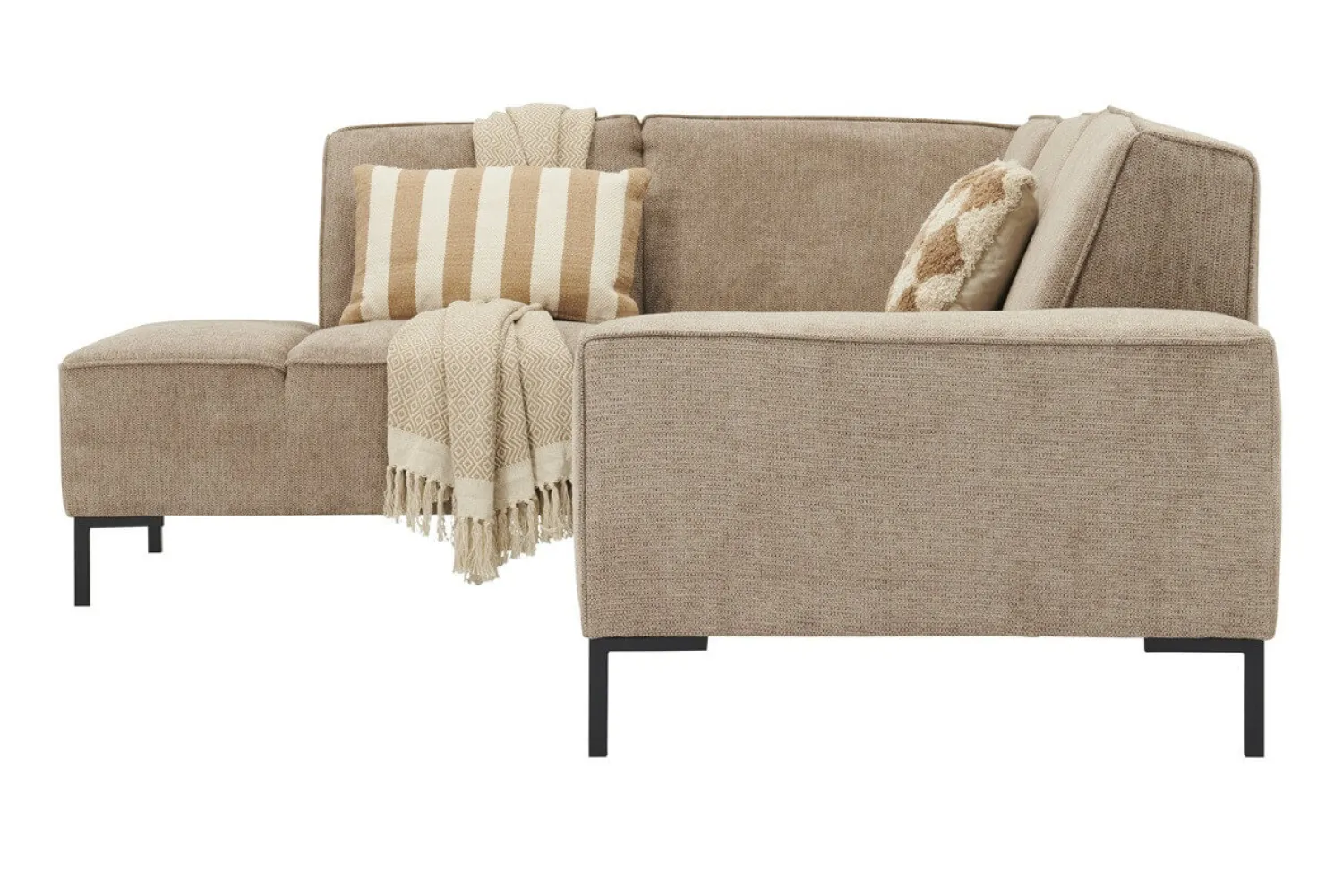 Woonsquare Mondial hoekbank taupe Discount