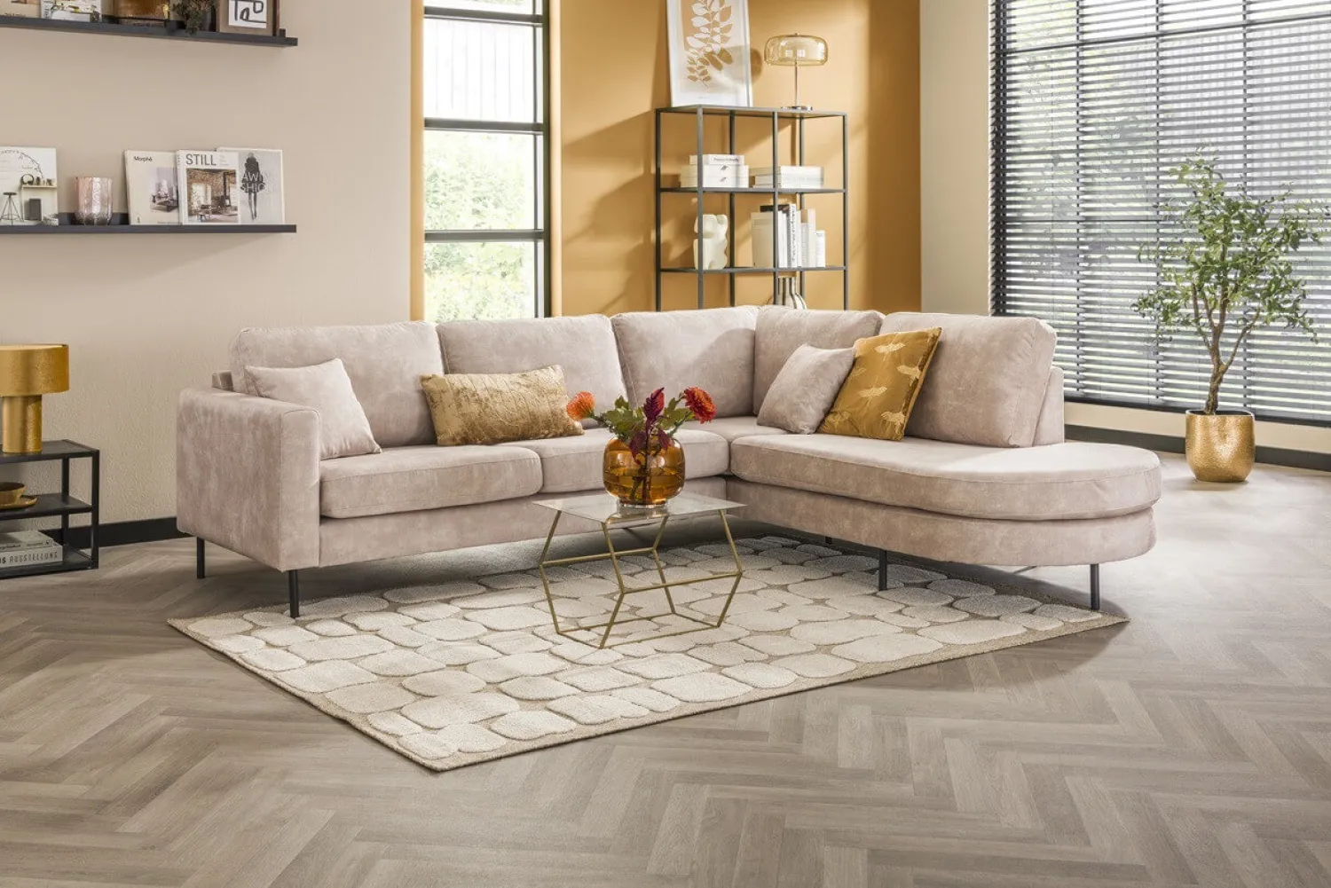 Woonsquare Olaf hoekbank beige Hot