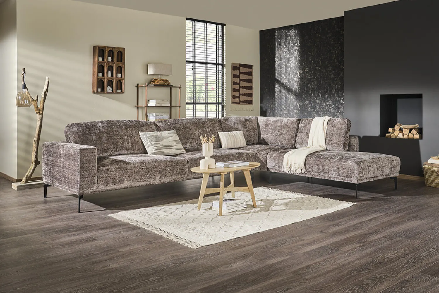 Woonsquare Riviera hoekbank taupe