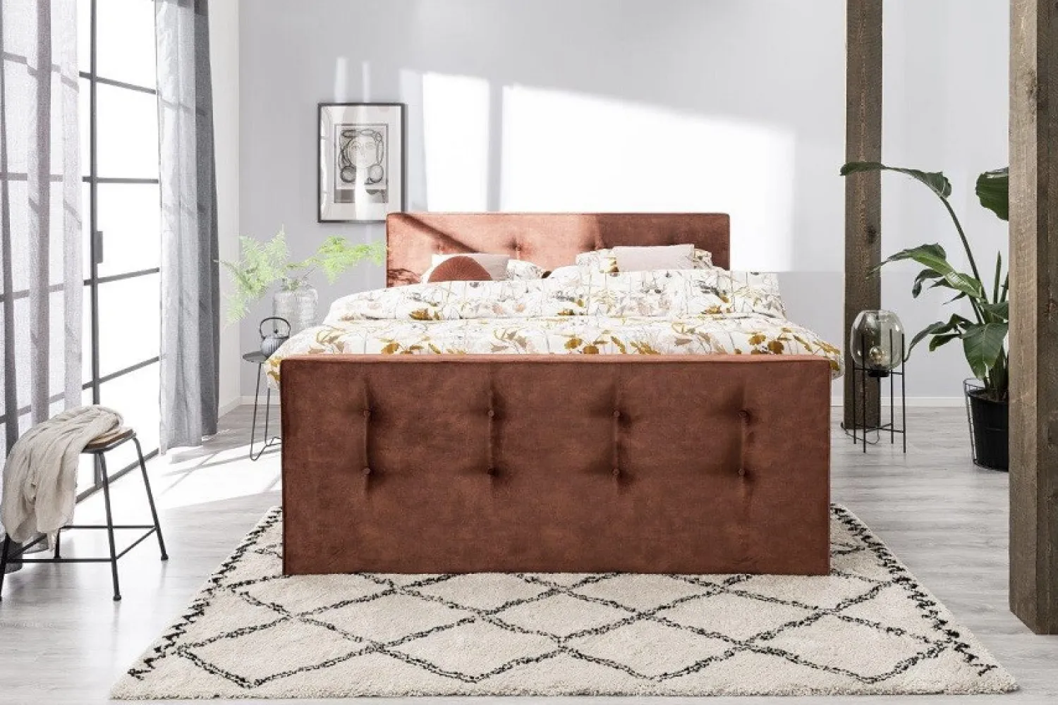 Woonsquare Villa boxspring cognac Clearance